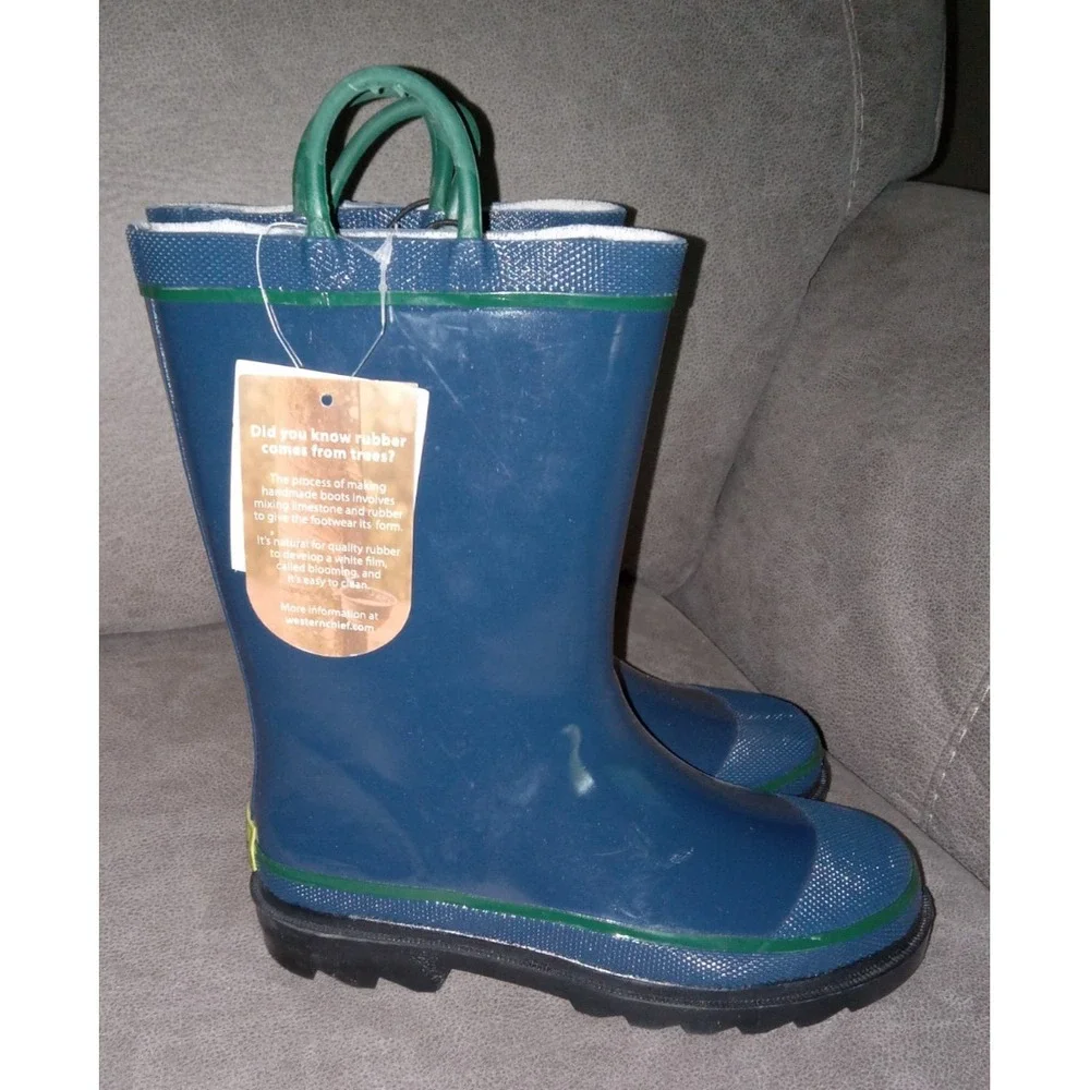 WESTERN CHIEF Navy FIRECHIEF2 KIDS RUBBER MUCK RAIN BOOTS SIZE 1